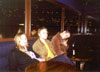 Isobel, Ed and Tracy relax after the show, Vancouver, Richards on Richards, Wednesday June 6