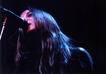 Isobel, hiding behind the microphone