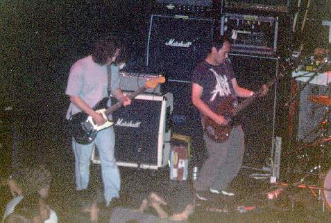 John and Clint create a wonderous noise used to stun the first few rows